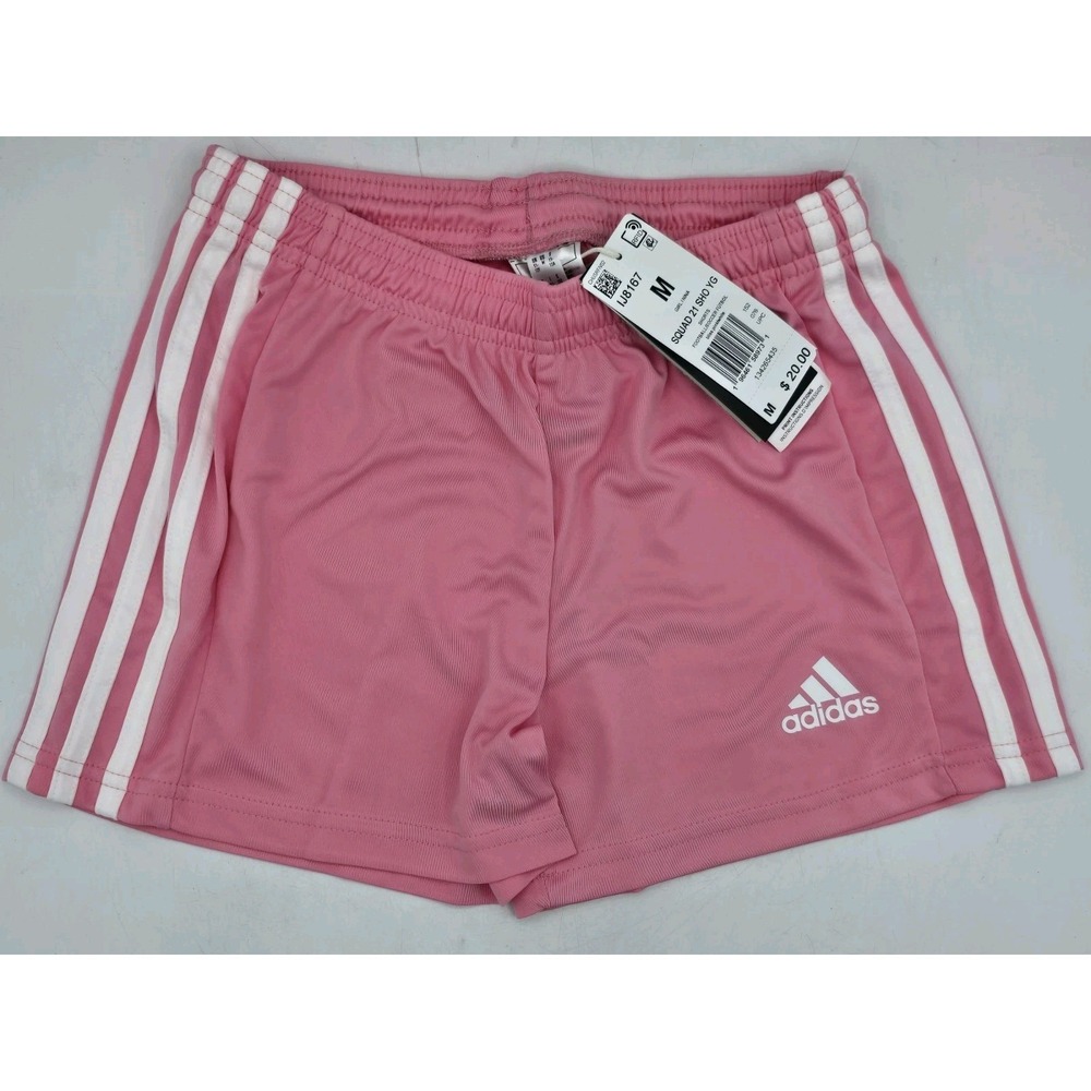 NWT adidas Girls Squadra 21 Shorts - Pink/White - Size M